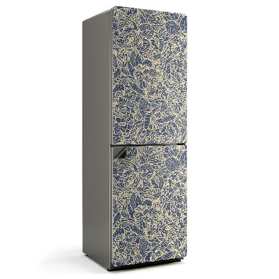 Mata magnetyczna na lodówkę Kwiatowy motyw z geometrycznymi liniami