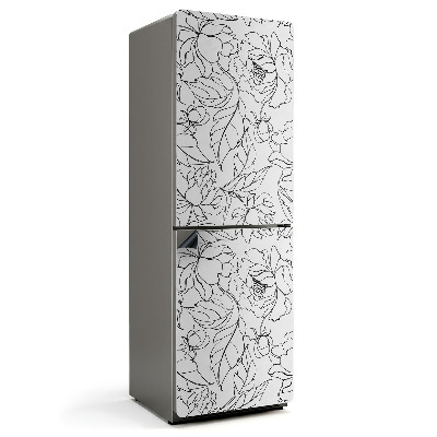 Mata magnetyczna na lodówkę Kwiatowy wzór w linii