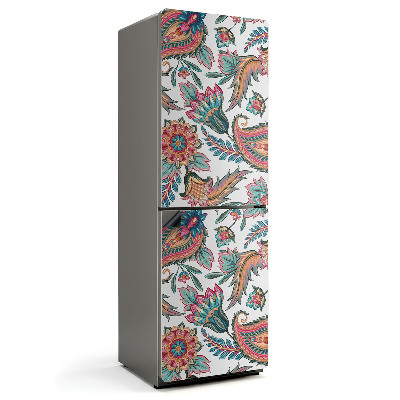 Mata magnetyczna na lodówkę Roślinny wzór w stylu paisley