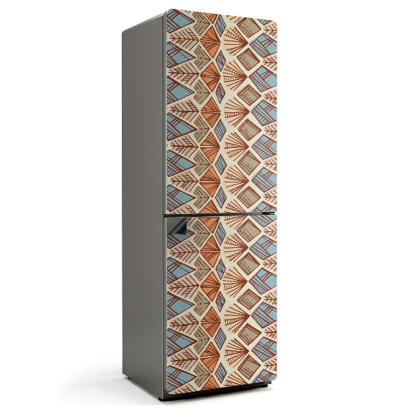 Mata magnetyczna na lodówkę Etniczne kształty w geometrycznym wydaniu