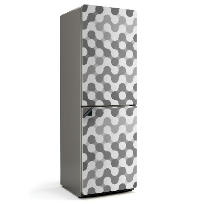 Mata magnetyczna na lodówkę Falujące okręgi w geometrycznym stylu