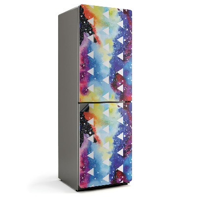 Mata magnetyczna na lodówkę Trójkątowy wzór na akwarelowym tle
