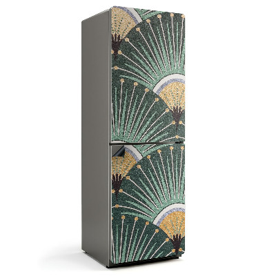 Mata magnetyczna na lodówkę Wzór wachlarzy i fal