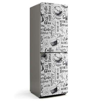 Mata magnetyczna na lodówkę Kawowe wzory filiżanek