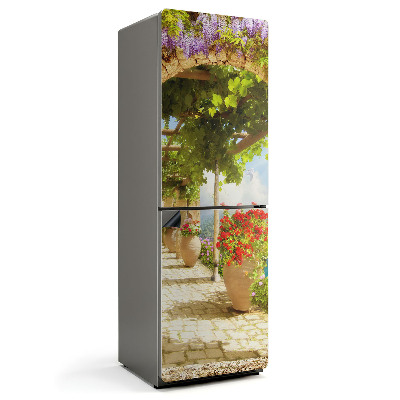 Mata magnetyczna na lodówkę Kwiatowy raj w ogrodzie