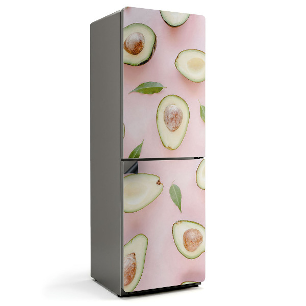 Mata magnetyczna na lodówkę Motyw awokado z zielonymi liśćmi