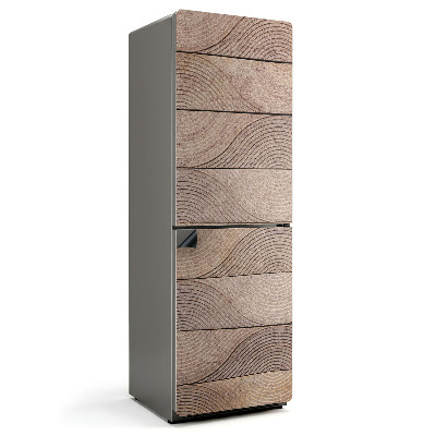 Mata magnetyczna na lodówkę Fale w drewnie