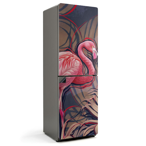 Mata magnetyczna na lodówkę Tropikalny flaming w stylu egzotycznym