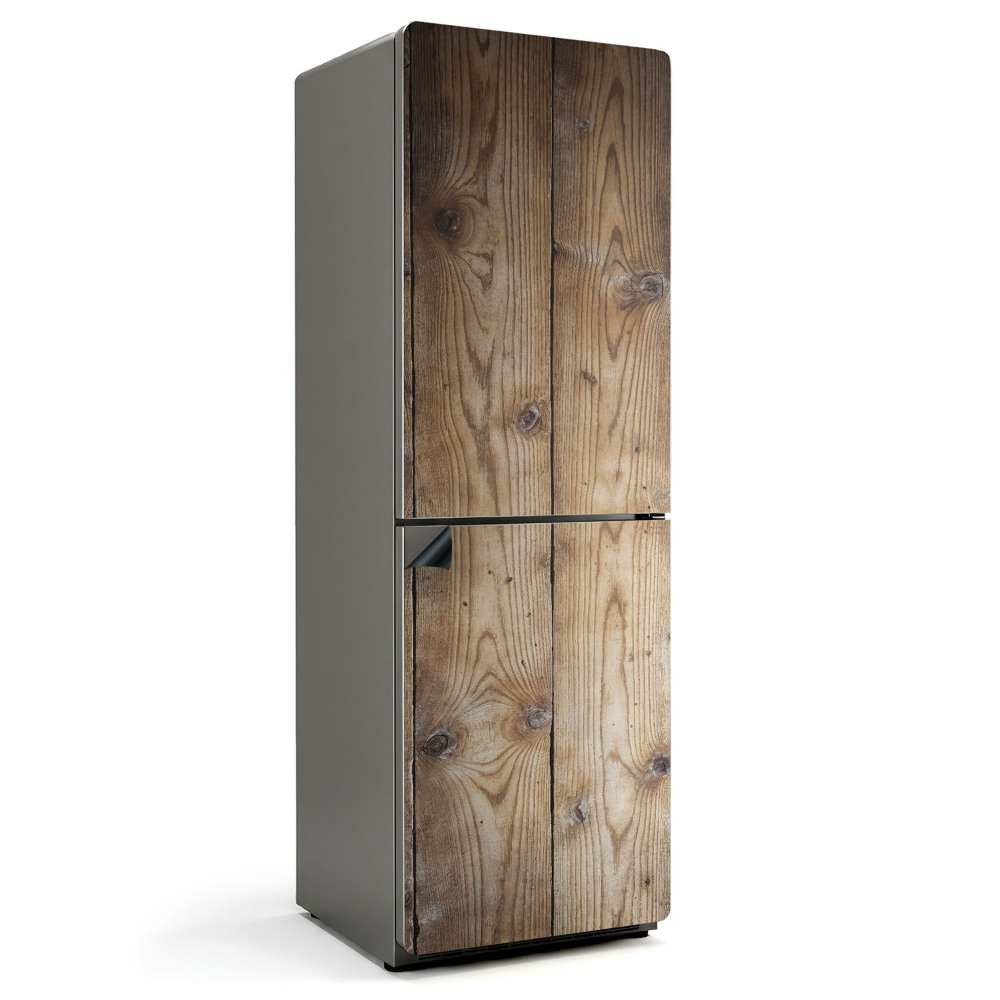 Mata magnetyczna na lodówkę Drewniane deski ustawione pionowo