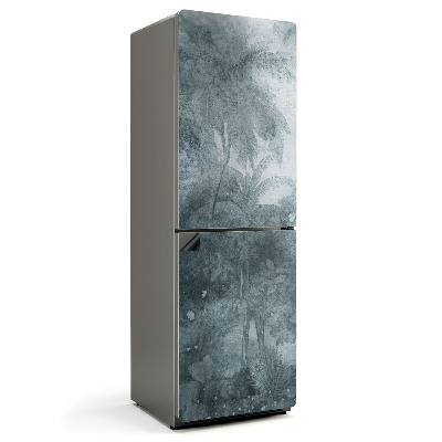 Mata magnetyczna na lodówkę Tropikalne palmy w chmurach