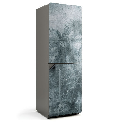 Mata magnetyczna na lodówkę Tropikalny pejzaż z palmami