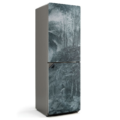 Mata magnetyczna na lodówkę Tropikalna zieleń w mglistym otoczeniu