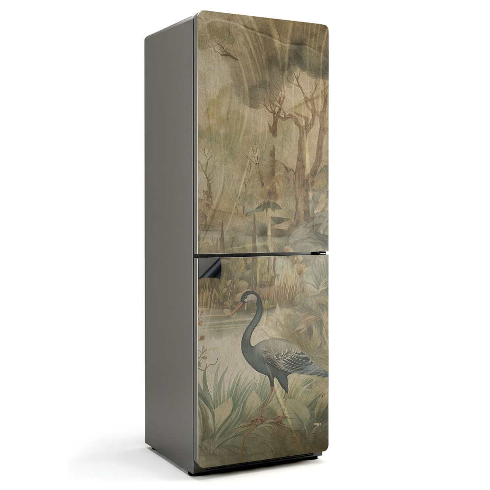 Mata magnetyczna na lodówkę Motyw ptaka w dzikiej scenerii