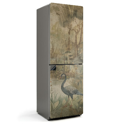 Mata magnetyczna na lodówkę Motyw ptaka w dzikiej scenerii