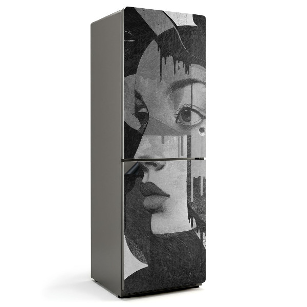 Mata magnetyczna na lodówkę Abstrakcyjny wizerunek damy