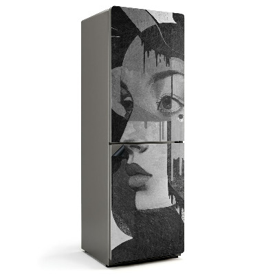 Mata magnetyczna na lodówkę Abstrakcyjny wizerunek damy