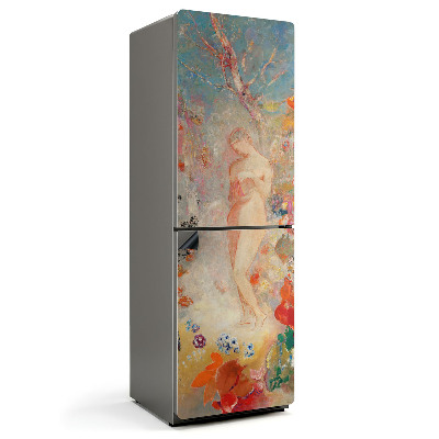 Mata magnetyczna na lodówkę Kwiatowa sylwetka w otoczeniu natury