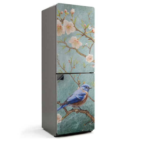 Mata magnetyczna na lodówkę Kwiatowe ptaki na gałęzi