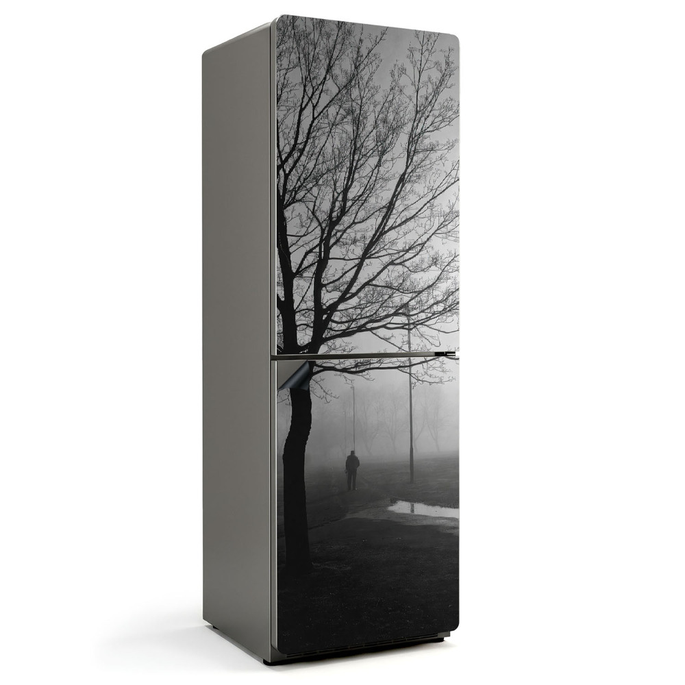 Mata magnetyczna na lodówkę Zimowy chód w mglistym pejzażu