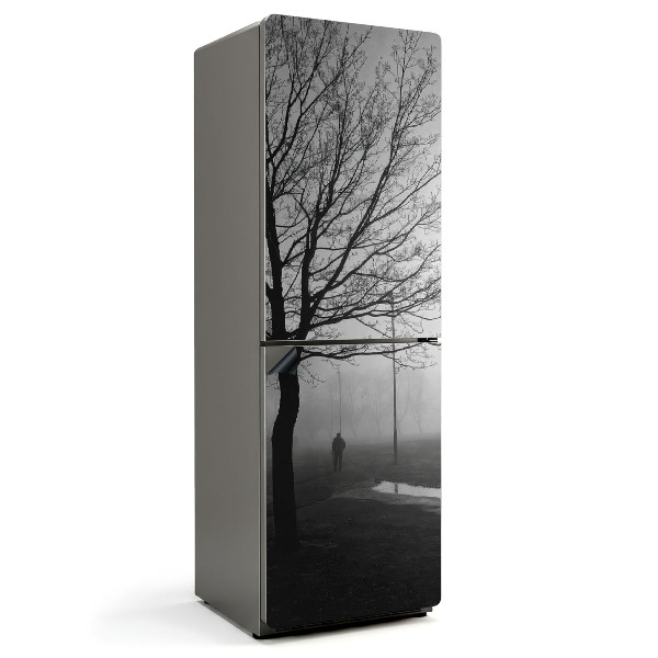 Mata magnetyczna na lodówkę Zimowy chód w mglistym pejzażu