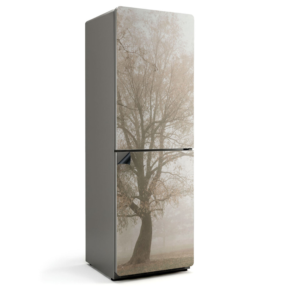 Mata magnetyczna na lodówkę Zamglony pejzaż z drzewem