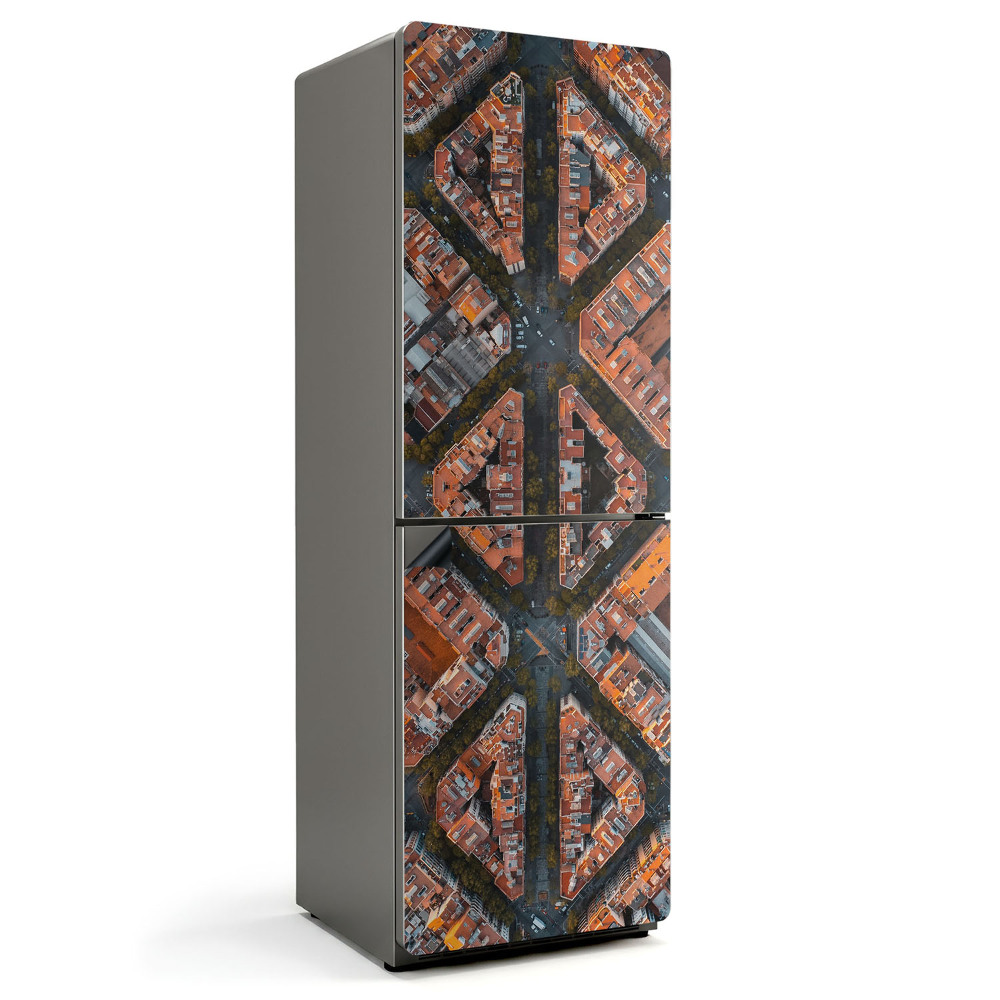 Mata magnetyczna na lodówkę Architektoniczny widok z perspektywy ptaka