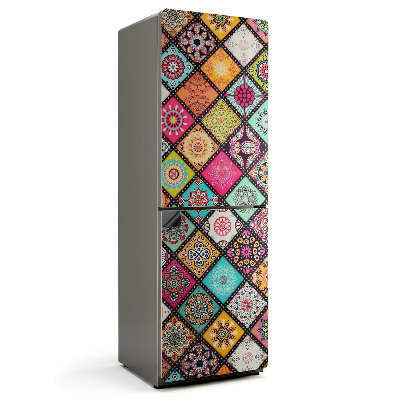 Mata magnetyczna na lodówkę Kolorowe romby w dynamicznych wzorach