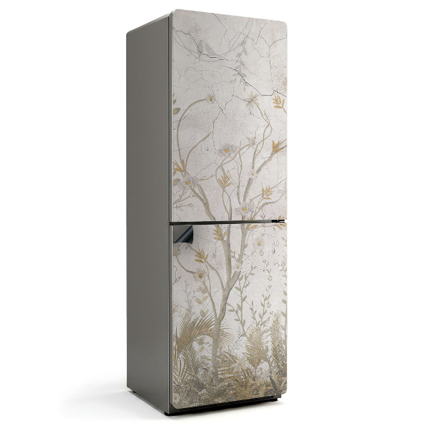 Mata magnetyczna na lodówkę Zielony motyw z gałęziami