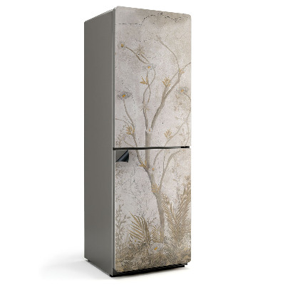 Mata magnetyczna na lodówkę Motyw gałęzi i kwiatów