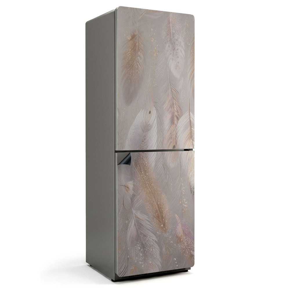 Mata magnetyczna na lodówkę Lekkie pióra na tle