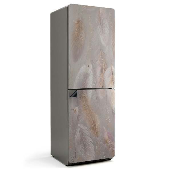 Mata magnetyczna na lodówkę Lekkie pióra na tle