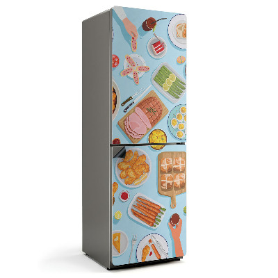 Mata magnetyczna na lodówkę Uczta na Stole w Ilustracji