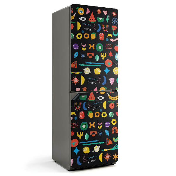 Mata magnetyczna na lodówkę Abstrakcyjne kształty w kolorach