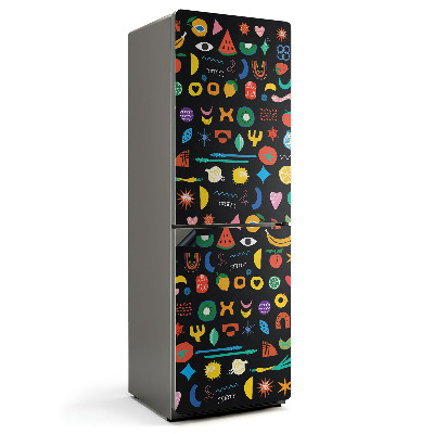 Mata magnetyczna na lodówkę Abstrakcyjne kształty w kolorach