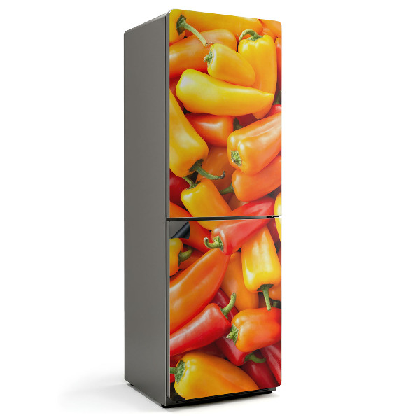 Mata magnetyczna na lodówkę Kolorowe papryki w harmonijnej kompozycji