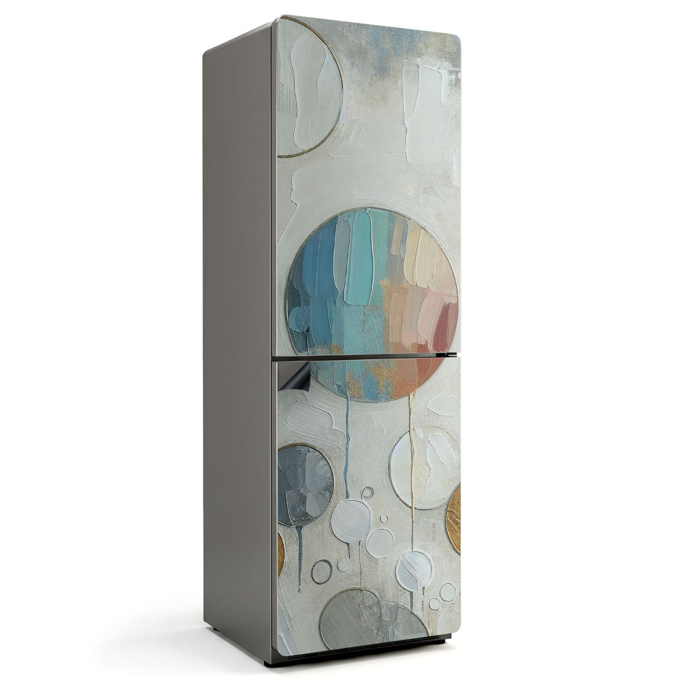 Mata magnetyczna na lodówkę Abstrakcyjne okręgi malarskie