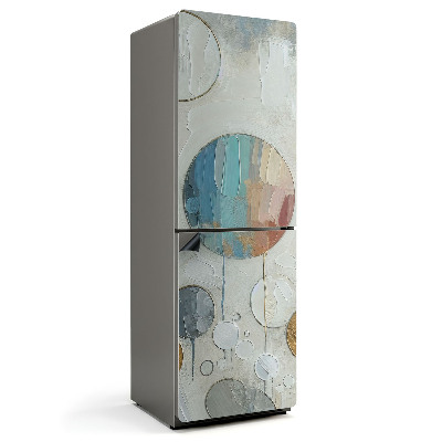 Mata magnetyczna na lodówkę Abstrakcyjne okręgi malarskie