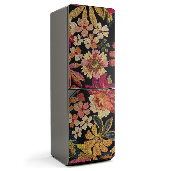 Mata magnetyczna na lodówkę Kwiatowy motyw haftowany