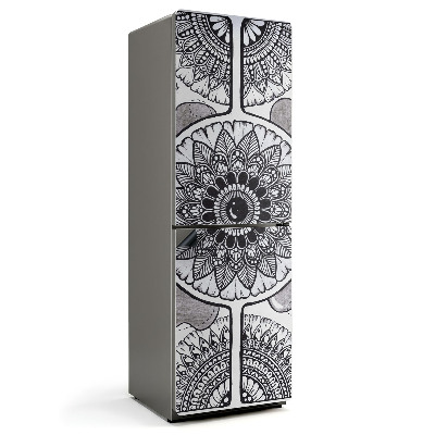 Mata magnetyczna na lodówkę Kwiatowa mandala w harmonijnym stylu