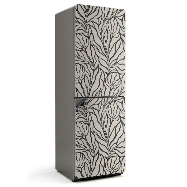 Mata magnetyczna na lodówkę Liściasty wzór w falującym rytmie