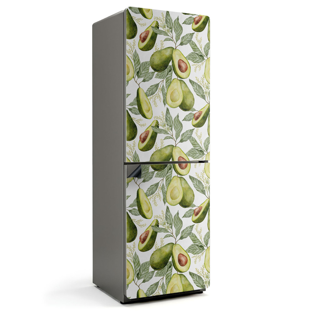 Mata magnetyczna na lodówkę Awokado wśród zielonych liści
