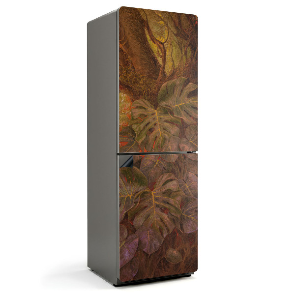 Mata magnetyczna na lodówkę Zielona dżungla w detalu