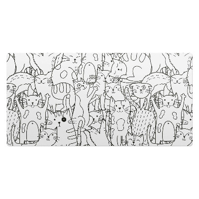 Duża podkładka ochronna na biurko Rysunek kotów