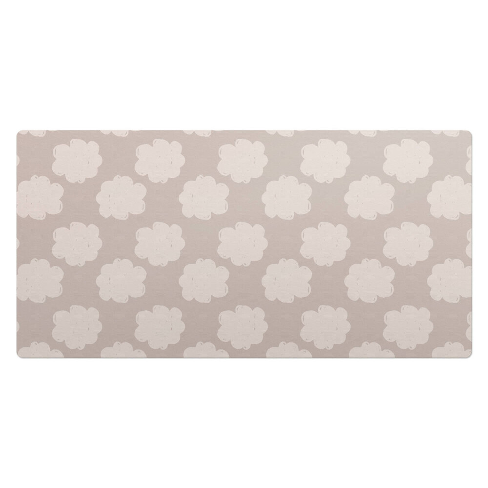 Duża podkładka na biurko dla dzieci Chmurki na beżowym tle
