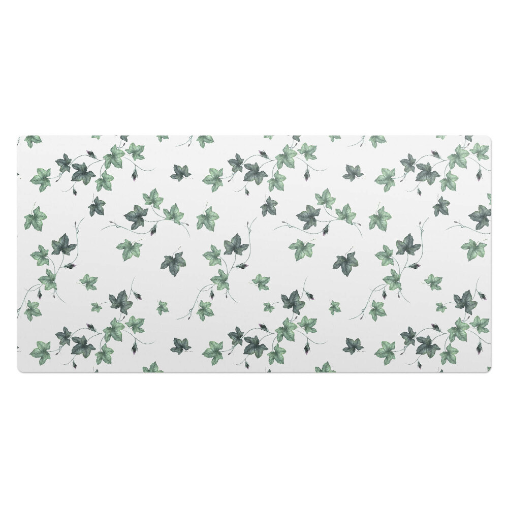 Podkład ochronny na biurko Liście bluszczu na bieli