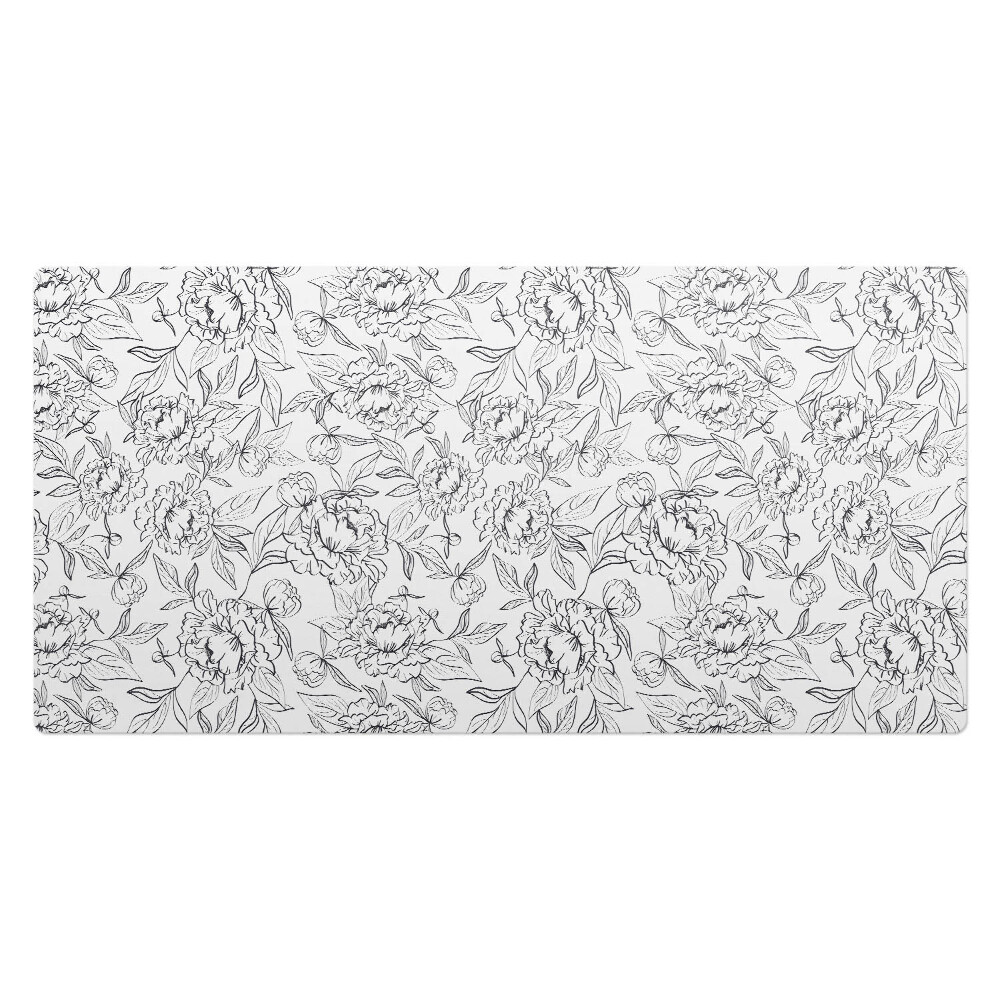 Duża podkładka na biurko Kwiatowy wzór konturowy