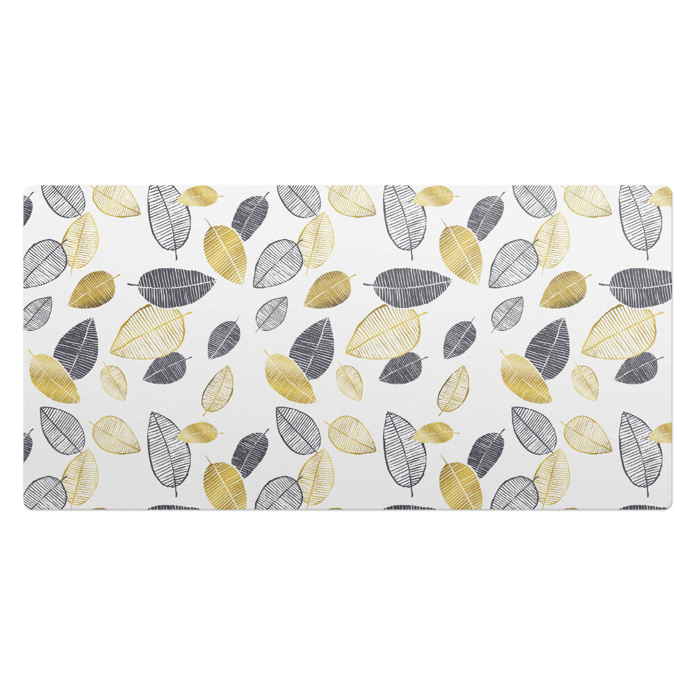 Mata na biurko Liściasty wzór retro