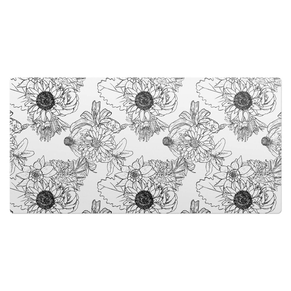 Mata ochronna na biurko Kwiatowy wzór linearny