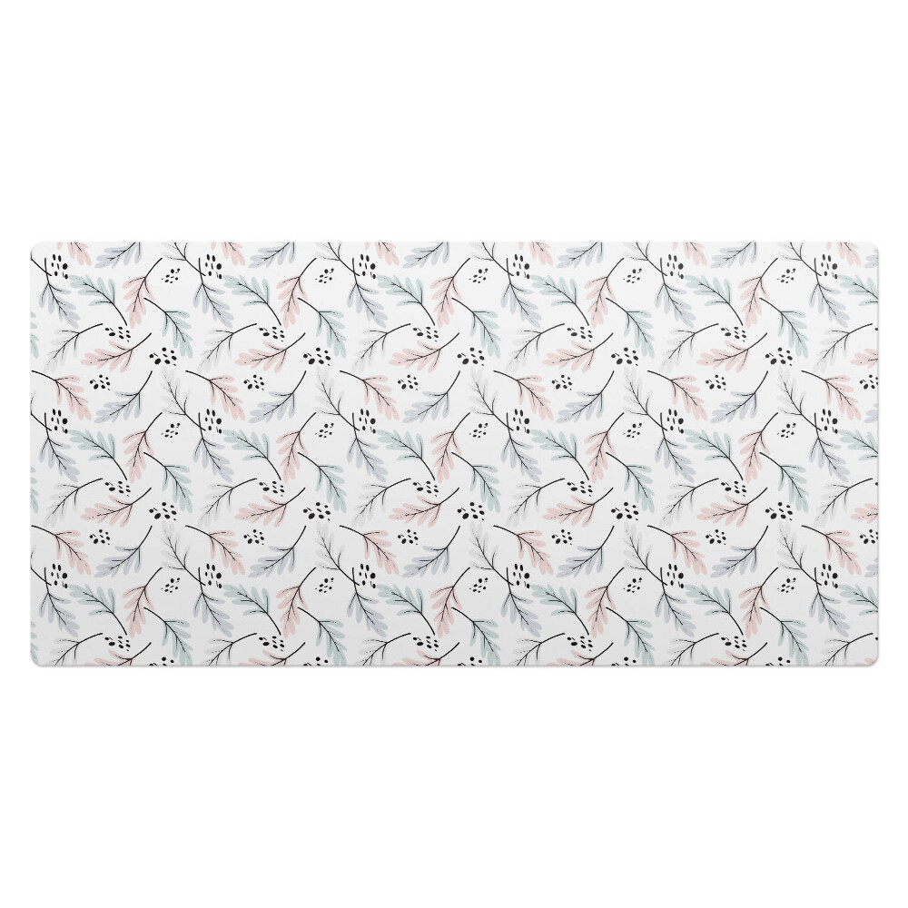 Mata na biurko Pastelowy wzór liści