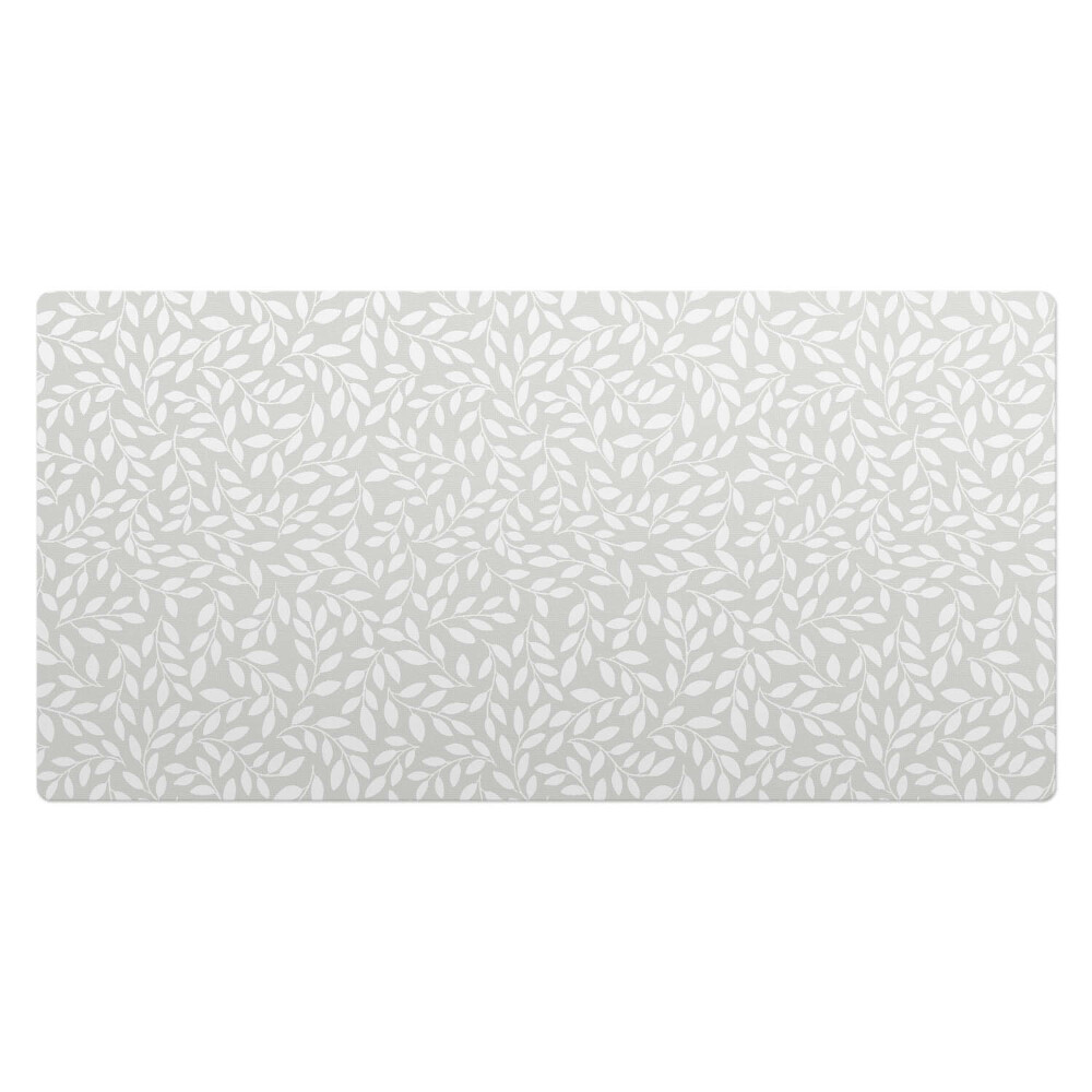 Mata na biurko Liściasty wzór